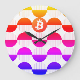 Bitcoin Designer Large Clock