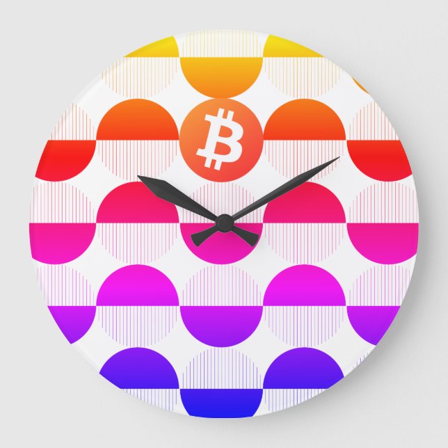 Bitcoin Designer Large Clock (Front)