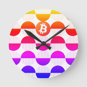 Bitcoin Designer Round Clock