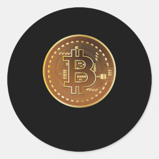 Bitcoin Digital Gold Cryptocurrency Invest Digital Classic Round Sticker