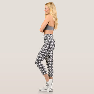 Bitcoin Distressed Black Coin Logo Capri Leggings