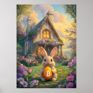 Bitcoin Easter Bunny Crypto Rabbit Hole Poster