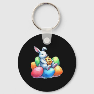 Bitcoin Easter Bunny Small Subtle Eggs Little Rest Key Ring
