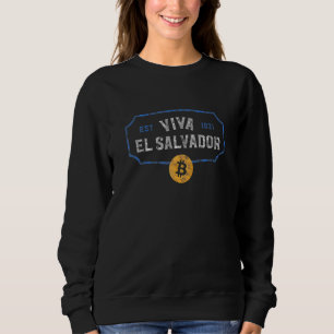 Bitcoin El Salvador Vintage Distressed Effect Sweatshirt