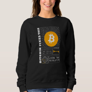 Bitcoin Fixes This 80s 90s Retro Cyber Futuristic Sweatshirt