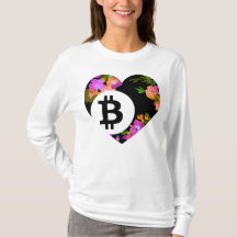 BITCOIN/FLORAL HEART-Women's T-Shirt