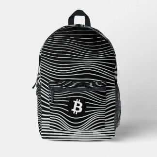 Bitcoin Force (Black) Printed Backpack