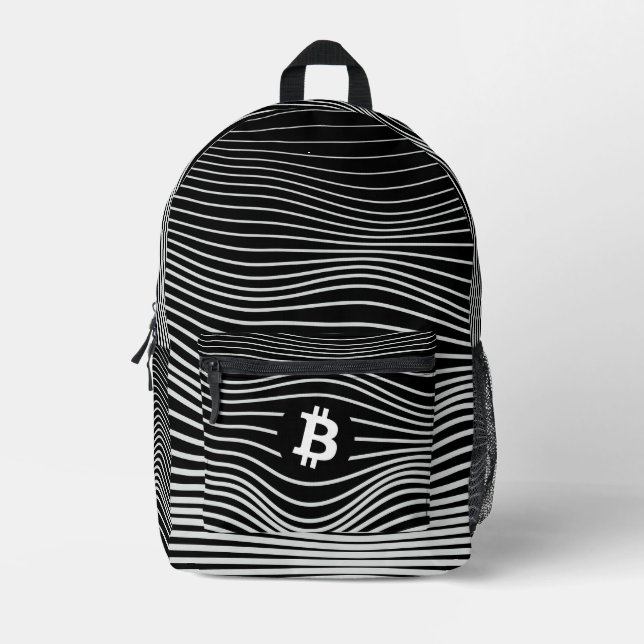 Bitcoin Force (Black)  Printed Backpack (Front)