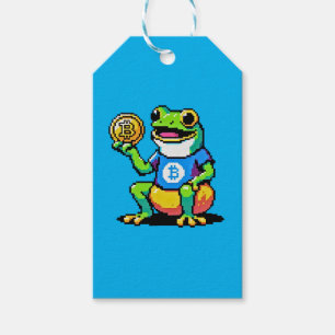 Bitcoin Frog - 8-Bit Crypto Journey Gift Tags