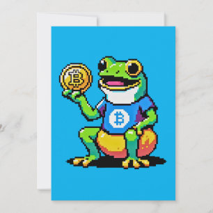 Bitcoin Frog - 8-Bit Crypto Journey Holiday Card