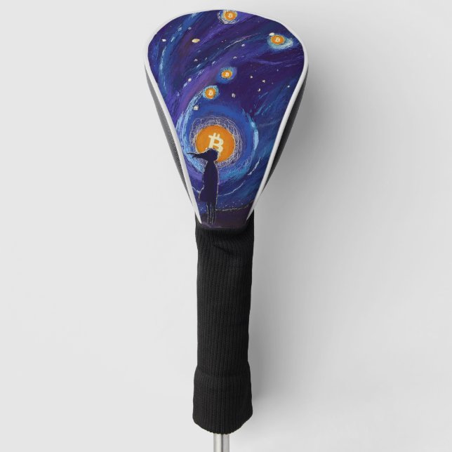 BITCOIN GIRL-CRYPTO SPACE GOLF HEAD COVER (Front)