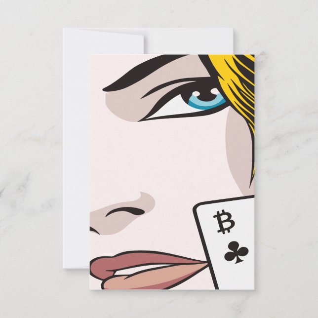 Bitcoin Girl  Thank You Card (Front)