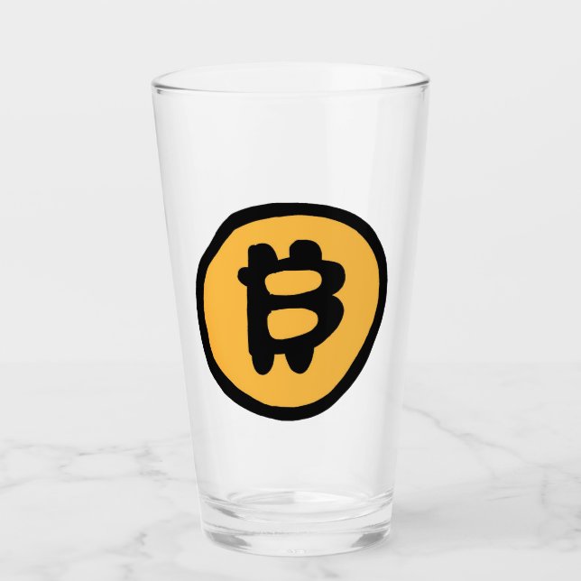 bitcoin glass (Front)