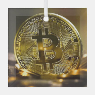 bitcoin glass tree decoration