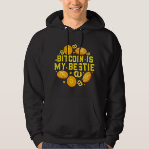 Bitcoin Golden Crypto Logo Bestie Friend Currency Hoodie