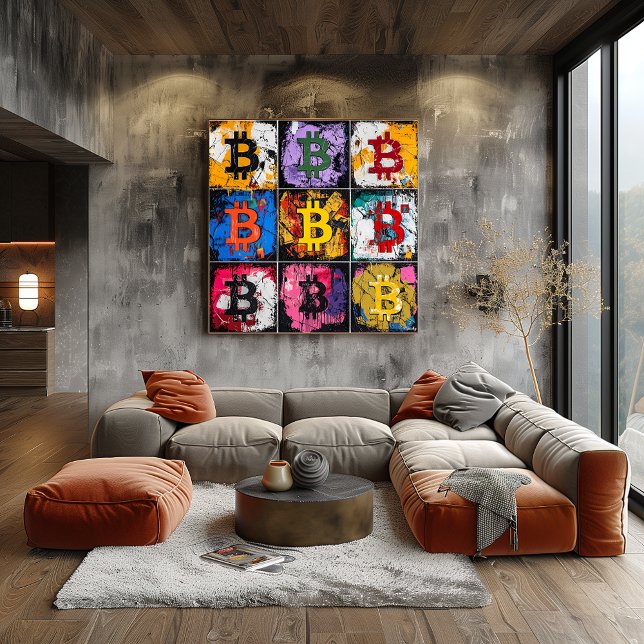 Bitcoin Graffiti Art Collection with Bold Colours Poster (Creator Uploaded)