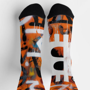 "Bitcoin Graffiti" (Style #2) Street Art Socks