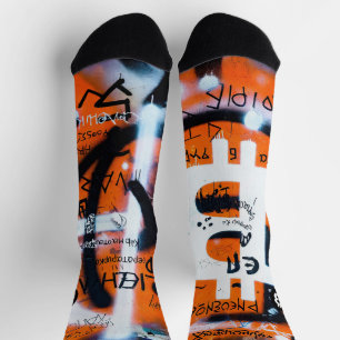 "Bitcoin Graffiti" (Style #4) Street Art Socks