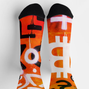 "Bitcoin Graffiti" (Style #6) Street Art Socks