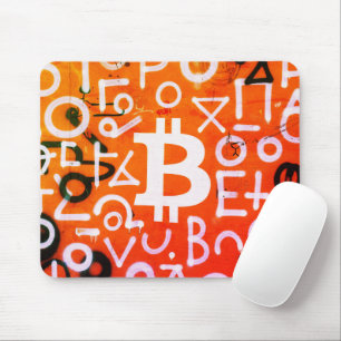"Bitcoin Graffiti" (Style #7) Street Art Mouse Mat