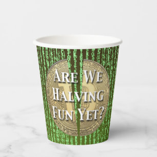 Bitcoin Halving Event Paper Cups