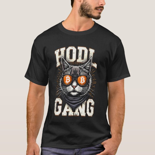 Bitcoin HODL Cat T-Shirt (Front)