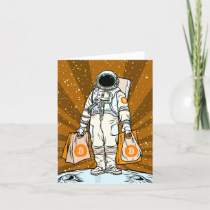 BITCOIN-HODL-Crypto Astronaut Thank You Card