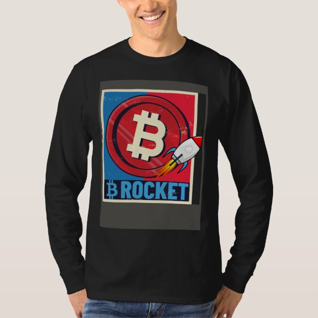 Bitcoin  Hodler Bitcoin Rocket Course Explosion T-Shirt (Front)