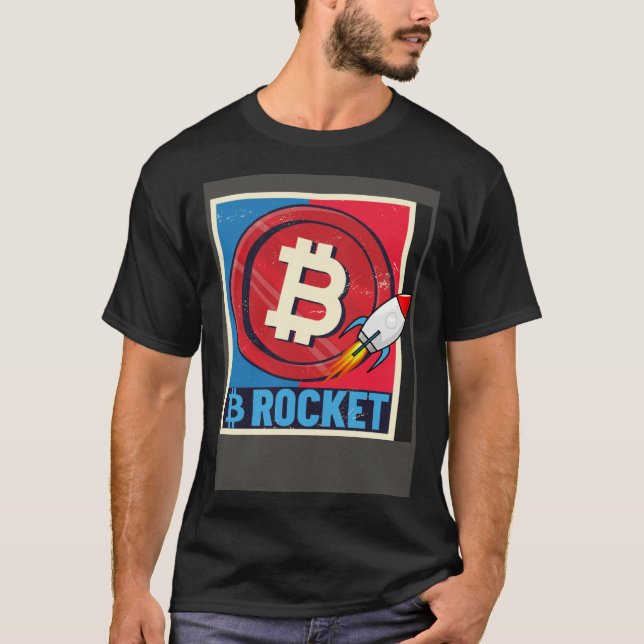 Bitcoin  Hodler Bitcoin Rocket Course Explosion T-Shirt (Front)