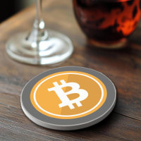 Bitcoin Icon in orange and grey - cryptocurrency
