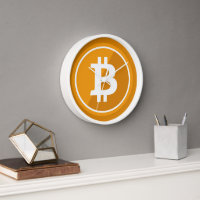 Bitcoin Icon in orange and white - cryptocurrency 