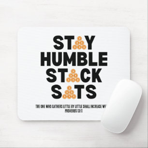 Bitcoin Investor STAY HUMBLE STACK SATS Crypto  Mouse Mat