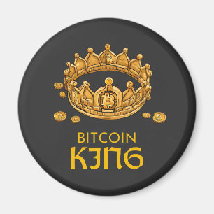 Bitcoin King Crypto King Father's Day Magnet