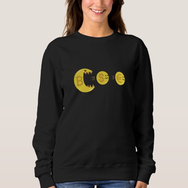 Bitcoin Krypto Coin Token Mining Blockchain Curren Sweatshirt (Front)