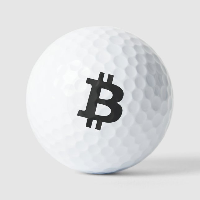 Bitcoin (Larger Black ₿) Golf Balls (Front)