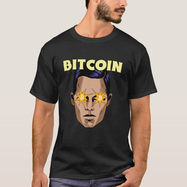 Bitcoin Laser Eyes (BTC Statement & Graphic) T-Shirt (Front)