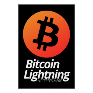 Bitcoin Lightning Accepted Here Poster