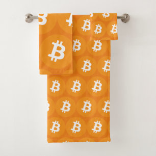 Bitcoin Logo Bath Towel Set