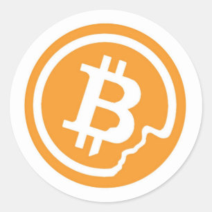 Bitcoin logo classic round sticker