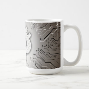 Bitcoin logo coffee mug
