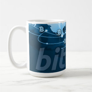 Bitcoin logo coffee mug