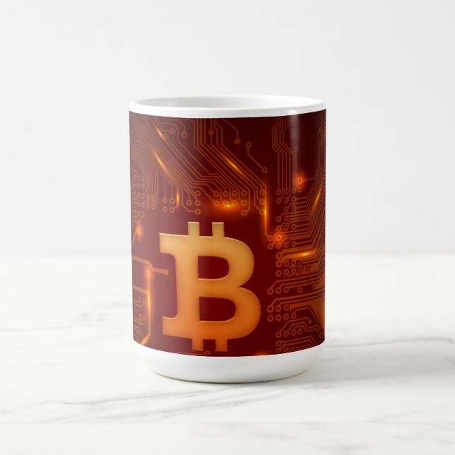 Bitcoin logo coffee mug (Center)
