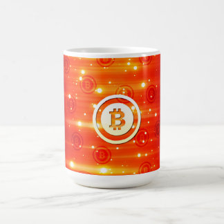 Bitcoin logo coffee mug