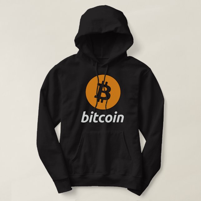 Bitcoin Logo Cryptocurrency BTC Hoodie (Design Front)