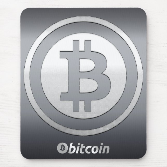 Bitcoin logo mouse mat (Front)