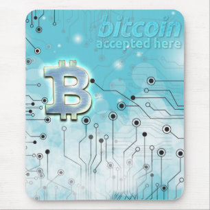 Bitcoin logo mouse mat