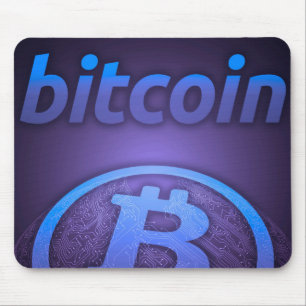 Bitcoin logo mouse mat