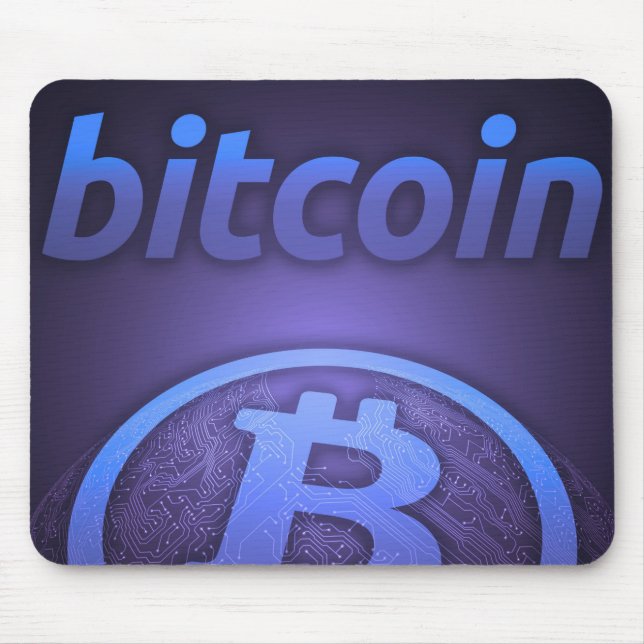 Bitcoin logo mouse mat (Front)