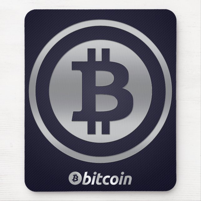 Bitcoin logo mouse mat (Front)