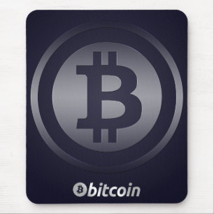 Bitcoin logo mouse mat